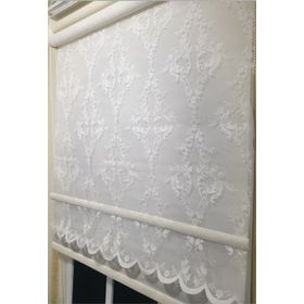 Storburada Çift Mekanizmalı Ekru Beyaz St 036 Beyaz 80 X 200 Tül Perde ve Ekru Stor Perde