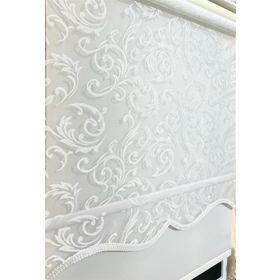Storburada Çift Mekanizmalı Ekru Beyaz STB45251-V01 EKRU 130 x 200 Tül Perde ve Stor Perde