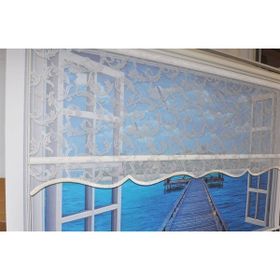 Storburada Çift Mekanizmalı Ekru Beyaz STB45251-V01 EKRU 40 x 200 Tül Perde ve Stor Perde