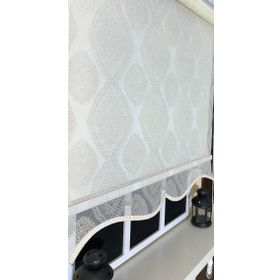 Storburada Çift Mekanizmalı Ekru STB45240-V108 Ekru 170 x 200 Tül Perde ve Ekru Stor Perde