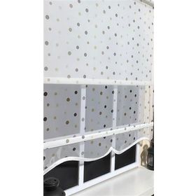 Storburada Çift Mekanizmalı Puantiyeli St 043 Ekru 30 X 200 Tül Perde ve Ekru Stor Perde