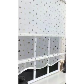 Storburada Çift Mekanizmalı Puantiyeli St 043 Ekru 80 X 200 Tül Perde ve Ekru Stor Perde