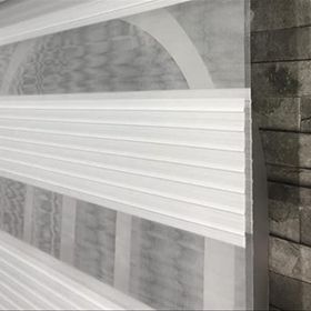 Storburada Pliseli Zebra Beyaz Etek Dilim STB480 140x200 cm Stor Perde