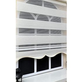 Storburada Pliseli Zebra Ekru Etek Dilim STB481 150x200 cm Stor Perde