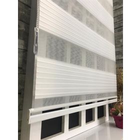 Storburada Pliseli Zebra Ekru Etek Dilim STB481 150x260 cm Stor Perde