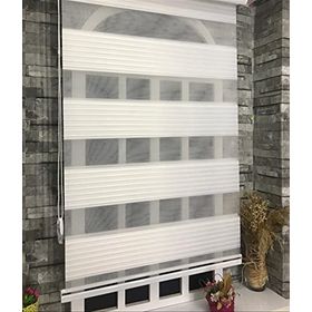 Storburada Pliseli Zebra Ekru Etek Dilim STB481 150x260 cm Stor Perde