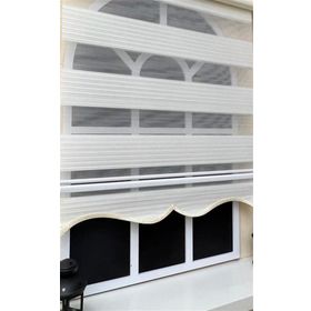 Storburada Pliseli Zebra Ekru Etek Dilim STB481 150x260 cm Stor Perde