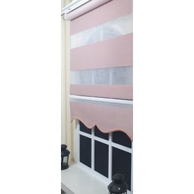 Storburada ST-003 Pembe Geniş Bantlı Etek Dilimli 100x200 Zebra Stor Perde