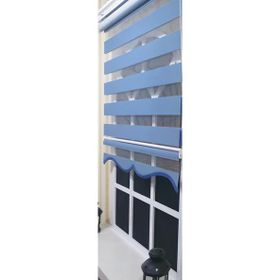 Storburada St 006 120 x 260 Mavi Etek Dilimli Zebra Stor Perde