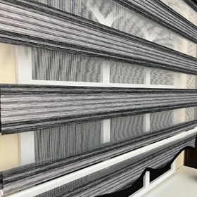 Storburada St 013 180x260 Gri Renk Geçişli Etek Dilimli Zebra Stor Perde