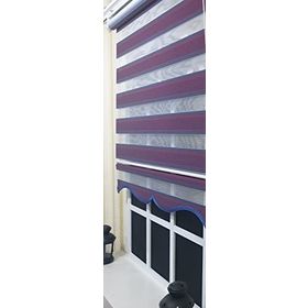 Storburada ST-017 Bordo Mavi Etek Dilimli 80x200 Pliseli Zebra Stor Perde