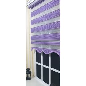 Storburada ST-018 Mor Etek Dilimli 140x200 Pliseli Zebra Stor Perde