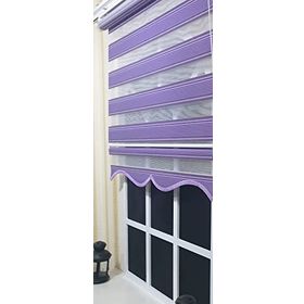 Storburada ST-018 Mor Etek Dilimli 140x200 Pliseli Zebra Stor Perde