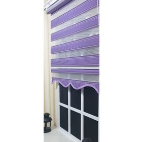 Storburada ST-018 Mor Etek Dilimli 140x200 Pliseli Zebra Stor Perde