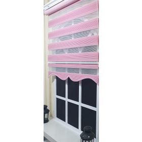 Storburada ST-019 Pembe Etek Dilimli 120x200 Pliseli Zebra Stor Perde