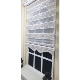Storburada St 033 180 x 260 Ekru Efektli Etek Dilimli Zebra Stor Perde