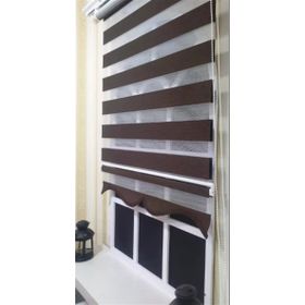 Storburada ST 034 Kahverengi 70 x 200 Koyu Kahve Etek Dilimli Zebra Stor Perde