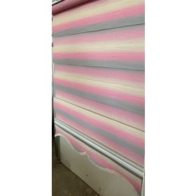 Storburada ST-046 Pembe Gri Renk Geçişli Etek Dilimli 100x200 Zebra Stor Perde