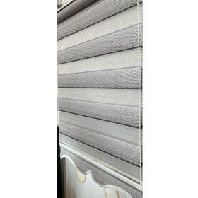 Storburada St 048 140 x 200 Gri Renk Geçişli Etek Dilimli Zebra Stor Perde