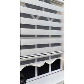 Storburada STB-400-V02 Zebra Ekru Etek Dilimli Renkli 160x200 cm Stor Perde