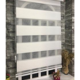 Storburada STB-481 Pliseli Zebra Ekru Etek Dilimli 110x200 cm Stor Perde