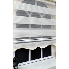 Storburada STB-481 Pliseli Zebra Ekru Etek Dilimli 150x260 cm Stor Perde