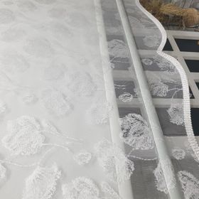 Storburada STB1093 Çift Mekanizmalı Kirli Tül Beyaz Ekru 100x260 cm Stor Perde