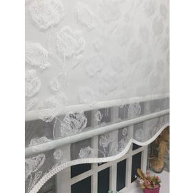 Storburada STB1093 Çift Mekanizmalı Kirli Tül Beyaz Ekru 150x200 cm Stor Perde