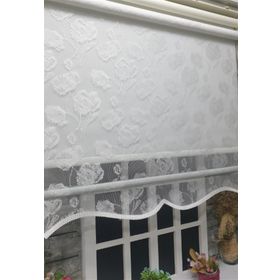 Storburada STB1093 Çift Mekanizmalı Kirli Tül Beyaz Ekru 200x200 cm Stor Perde