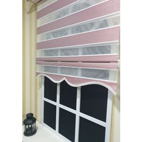 Storburada STB1906-V-01 Zebra Mikro Plise Etek Dilimli Kırmızı 120x260 cm Stor Perde