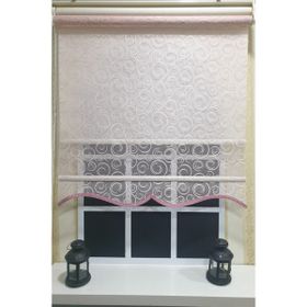 Storburada STB2015-V12 Çift Mekanizmalı Tül Pembe Ekru 90x260 cm Stor Perde