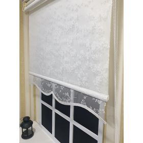 Storburada STB4003 Çift Mekanizmalı Tül Beyaz Ekru 170x200 cm Stor Perde