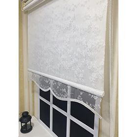 Storburada STB4003 Çift Mekanizmalı Tül Beyaz Ekru 80x260 cm Stor Perde