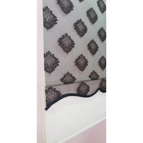 Storburada STB45239-V107 Çift Mekanizmalı Tül Ekru Siyah 170x260 cm Stor Perde
