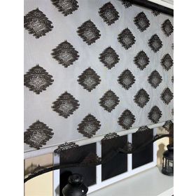 Storburada STB45239-V107 Çift Mekanizmalı Tül Ekru Siyah 30x200 cm Stor Perde