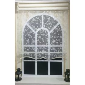 Storburada STB45248-V110 140x200 cm Çift Mekanizmalı Beyaz Tül Perde ve Ekru Stor Perde