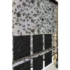 Storburada STB45248-V112 Çift Mekanizmalı Tül Ekru Siyah 60x200 cm Stor Perde