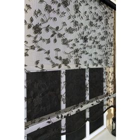 Storburada STB45248-V112 Çift Mekanizmalı Tül Ekru Siyah 60x200 cm Stor Perde