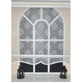 Storburada STB45252-V01 Çift Mekanizmalı Kirli Damask Tül Beyaz Ekru 60x200 cm Stor Perde