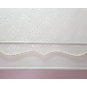Storburada STB45252-V01 Çift Mekanizmalı Kirli Damask Tül Beyaz Ekru 80x200 cm Stor Perde