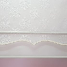 Storburada STB45252-V01 Çift Mekanizmalı Kirli Damask Tül Beyaz Ekru 80x200 cm Stor Perde