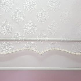 Storburada STB45252-V01 Çift Mekanizmalı Kirli Damask Tül Beyaz Ekru 90x200 cm Stor Perde