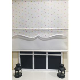 Storburada STB49000-V-01 Çift Mekanizmalı Puantiyeli Tül Beyaz Ekru 90x200 cm Stor Perde