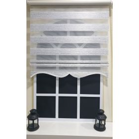 Storburada STB851-V-01 Zebra Çizgli Etek Dilimli Siyah 110x260 cm Stor Perde