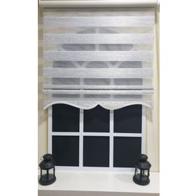 Storburada STB851-V-01 Zebra Çizgli Etek Dilimli Siyah 110x260 cm Stor Perde