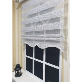 Storburada STB851-V-01 Zebra Çizgli Etek Dilimli Siyah 200x200 cm Stor Perde