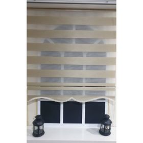 Storburada STB905 Zebra Organze Etek Dilimli Bej 150x200 cm Stor Perde