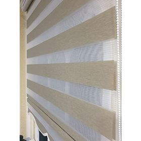 Storburada STB905 Zebra Organze Etek Dilimli Bej 30x200 cm Stor Perde