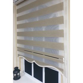 Storburada STB905 Zebra Organze Etek Dilimli Bej 80x260 cm Stor Perde