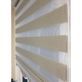 Storburada STB905 Zebra Organze Etek Dilimli Bej 90x200 cm Stor Perde